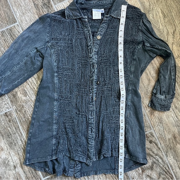 Parsley and Sage Boho Button Down Embroidered Shirt, Women’s Small. 100% Rayon. - Picture 7 of 9